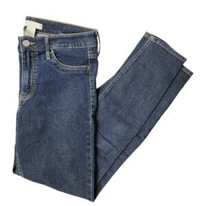 H&M Size 6 Dark Blue Skinny Jeans Stretch Denim Mid Rise Casual Everyday